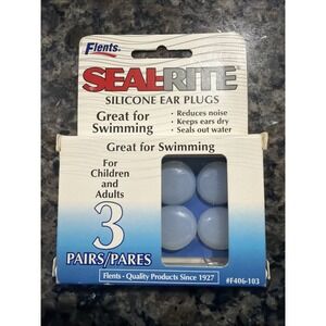 REUSABLE SILICON EAR PLUGS 4 PAIRS + CASE ...(SET OF 3)